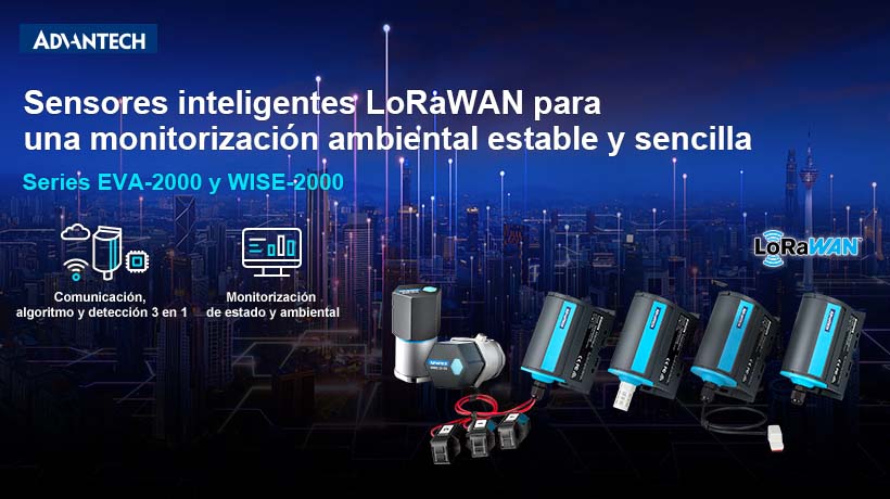 Sensores de tecnología LoRaWAN de la serie EVA-2000